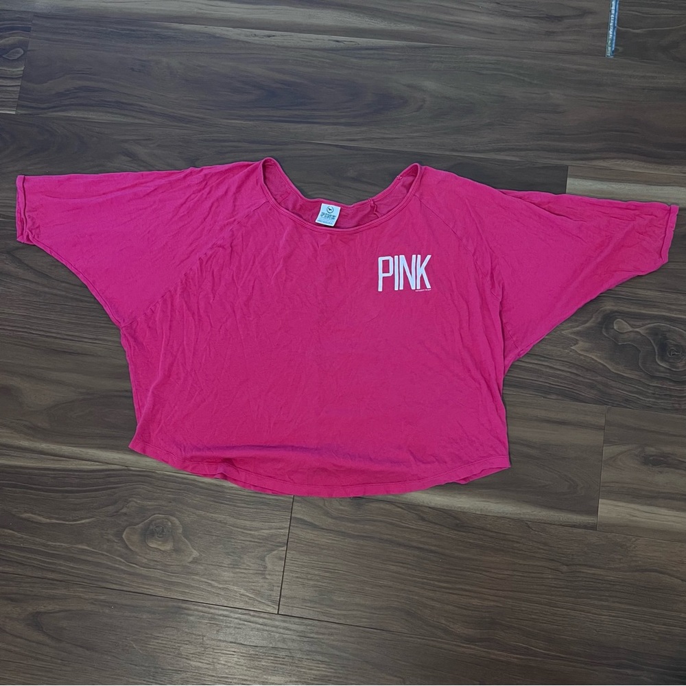 Victoria’s Secret PINK Crop Slouchy Shirt XS